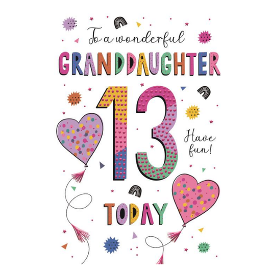 To a Wonderful Granddaughter (Age 13)