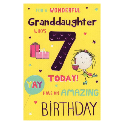 For a Wonderful Granddaughter (Age 7)
