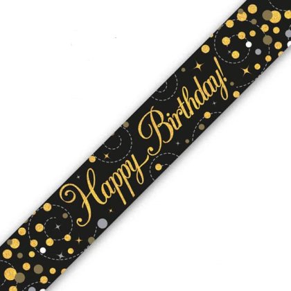 Black & Gold Birthday Banner