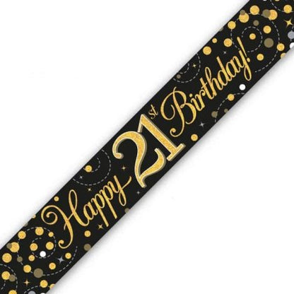 Black & Gold Birthday Banner