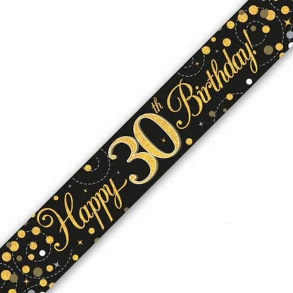 Black & Gold Birthday Banner