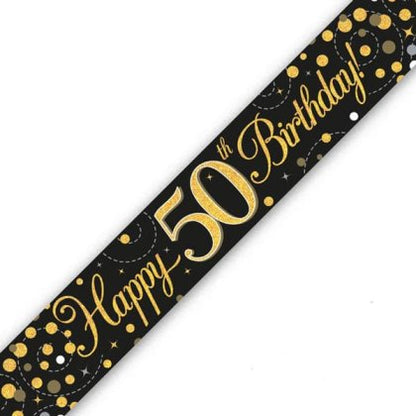 Black & Gold Birthday Banner