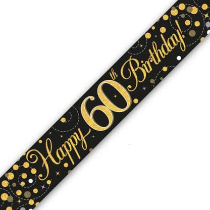 Black & Gold Birthday Banner