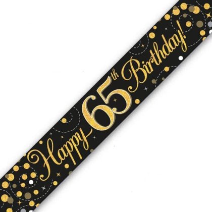 Black & Gold Birthday Banner