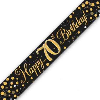 Black & Gold Birthday Banner