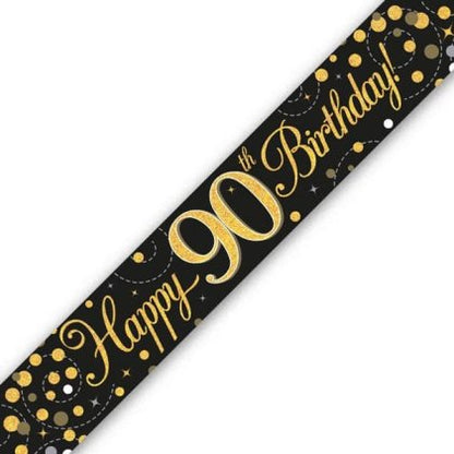 Black & Gold Birthday Banner