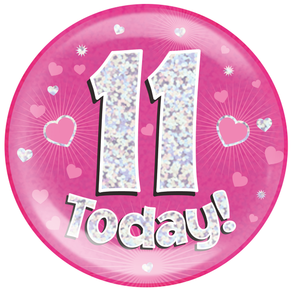 Jumbo Birthday Badge Pink