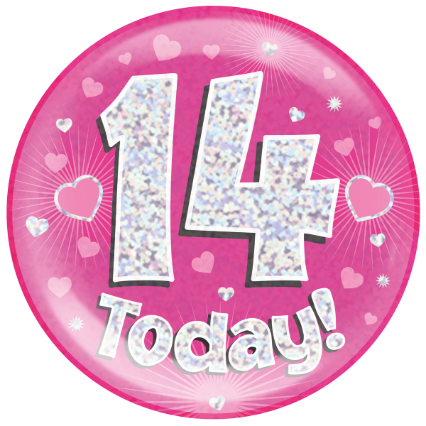 Jumbo Birthday Badge Pink