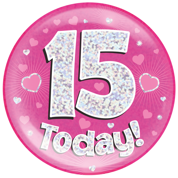 Jumbo Birthday Badge Pink