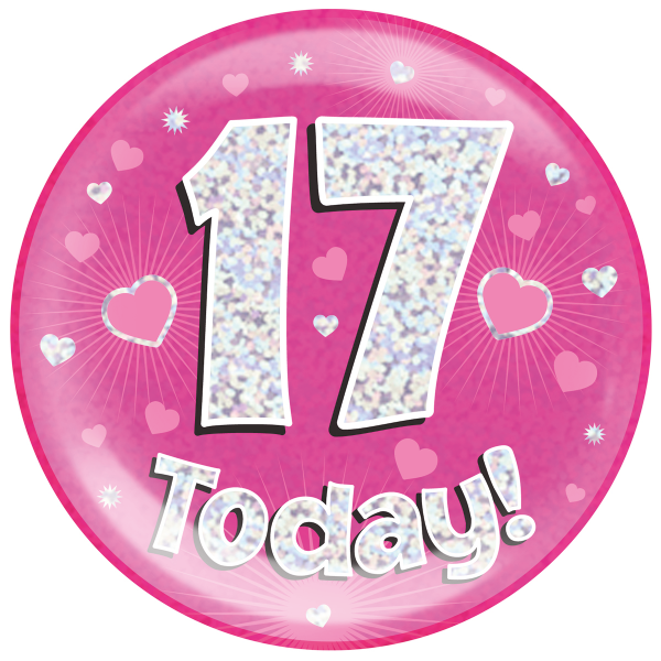 Jumbo Birthday Badge Pink