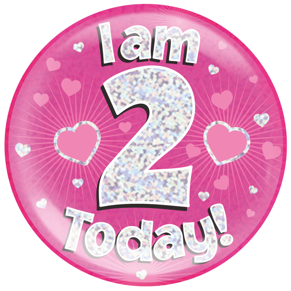 Jumbo Birthday Badge Pink