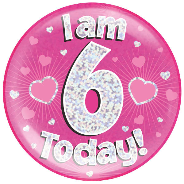 Jumbo Birthday Badge Pink