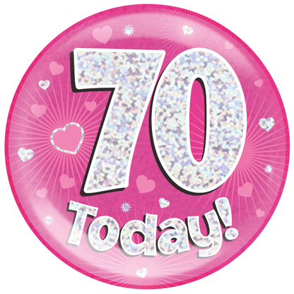 Jumbo Birthday Badge Pink