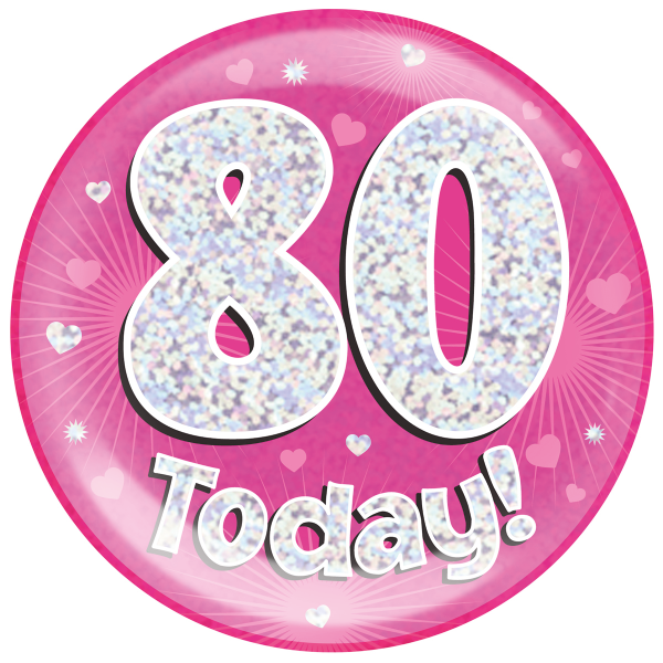 Jumbo Birthday Badge Pink