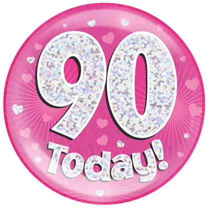 Jumbo Birthday Badge Pink