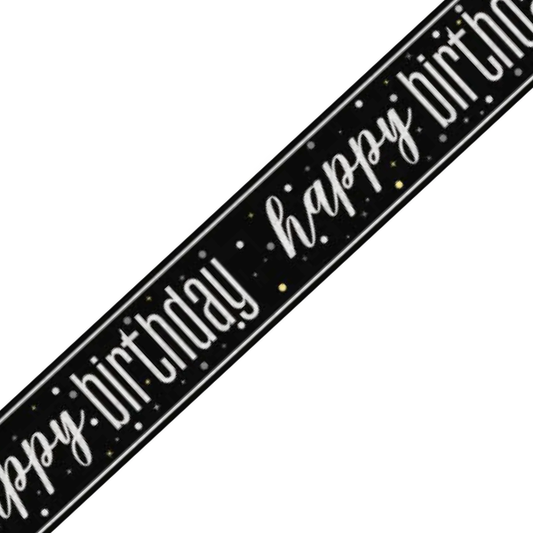 Glitz Black Birthday Banner