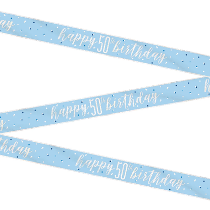 Glitz Blue & Silver Birthday Banner