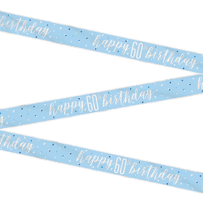 Glitz Blue & Silver Birthday Banner