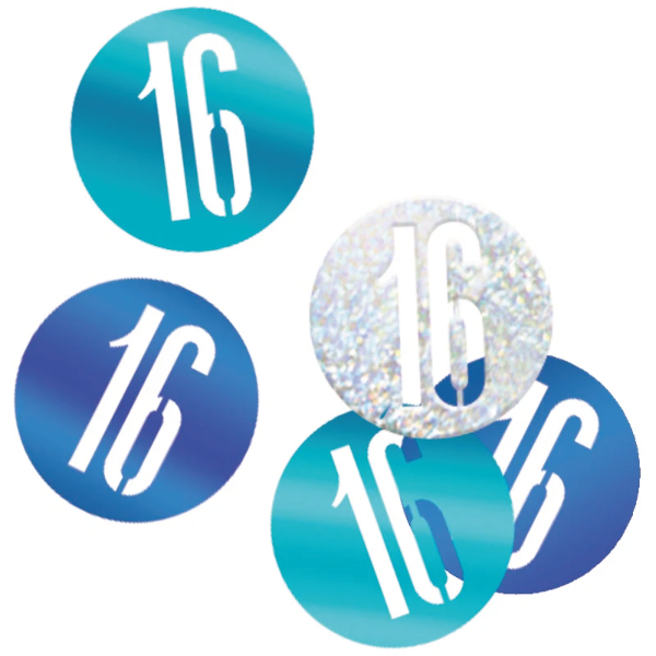 Glitz Blue & Silver Birthday Confetti