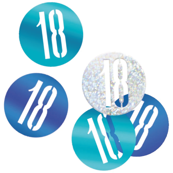 Glitz Blue & Silver Birthday Confetti