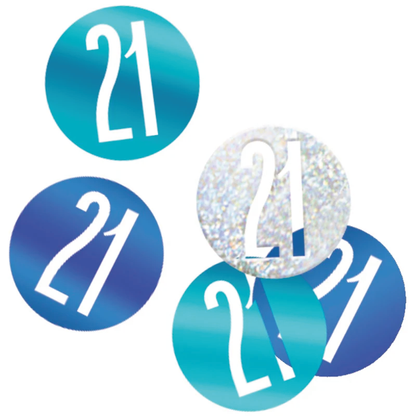 Glitz Blue & Silver Birthday Confetti