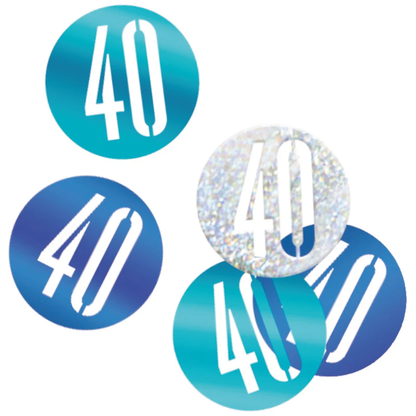 Glitz Blue & Silver Birthday Confetti