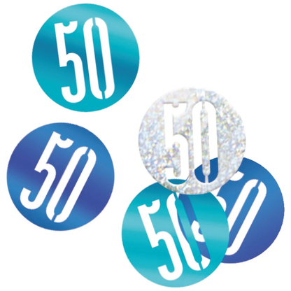 Glitz Blue & Silver Birthday Confetti