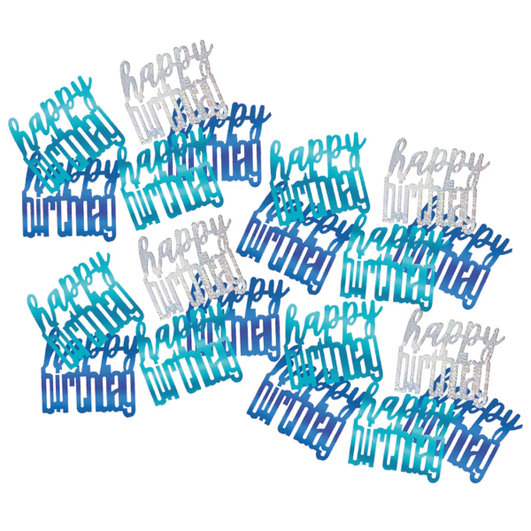 Glitz Blue & Silver Birthday Confetti