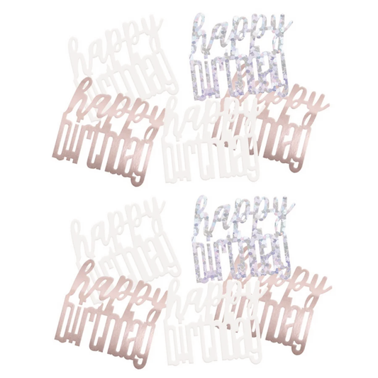 Glitz Rose Gold Birthday Confetti