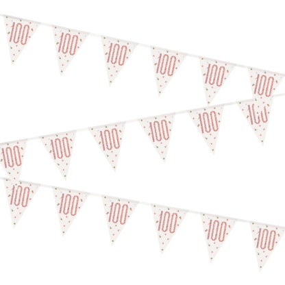 Glitz Rose Gold Birthday Bunting