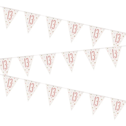 Glitz Rose Gold Birthday Bunting