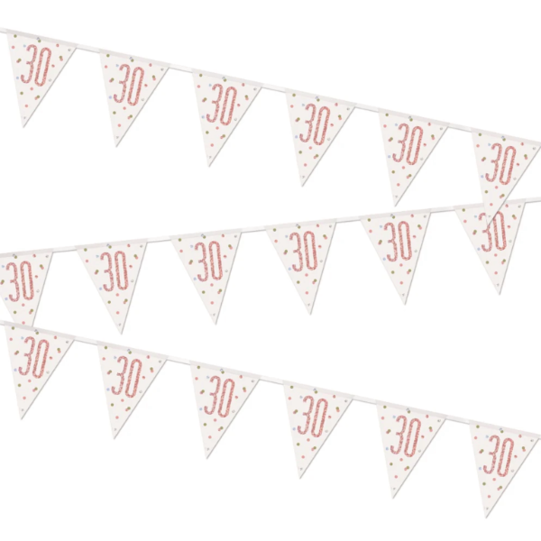 Glitz Rose Gold Birthday Bunting