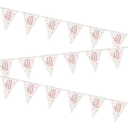 Glitz Rose Gold Birthday Bunting