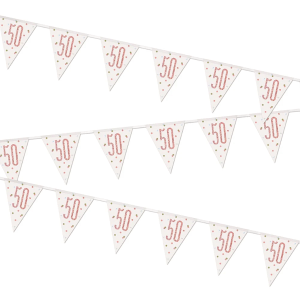 Glitz Rose Gold Birthday Bunting