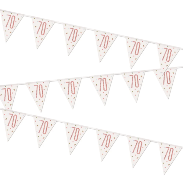 Glitz Rose Gold Birthday Bunting