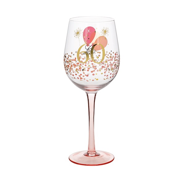 Rush Blossom Birthday Wine Glass